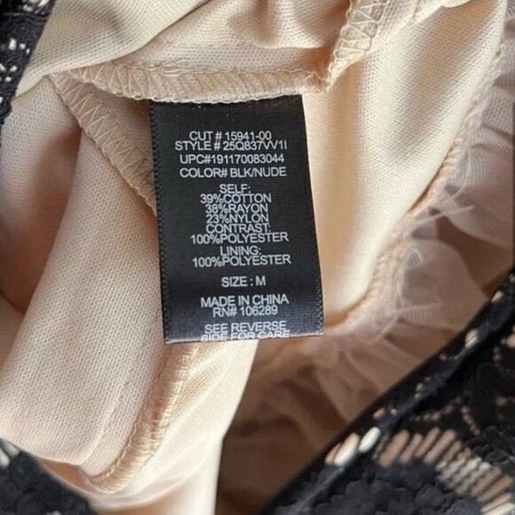 Three Pink Hearts Black Lace Overlay Dress - Picture 5 of 9